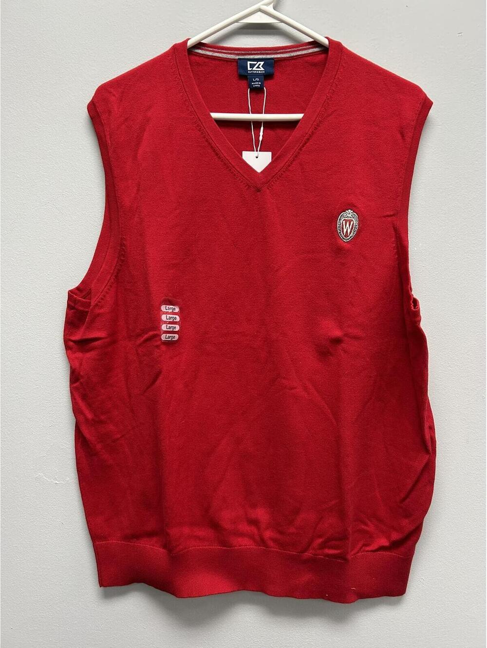 UW Madison Red Sleeveless Sweater Vest